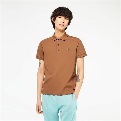 Áo Polo Nam Lacoste Mens Slim Fit Piqué Ph7937 Lfa Màu Nâu Size 4