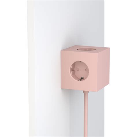 Avolt Square 1 Pink Design Steckdose 3 Fach Mit 2 X USB Port Und