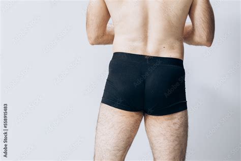 Beautiful Male Ass The Man Is Standing With His Back To The Camera Buttocks Of A Man In Black
