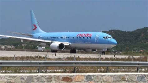 Take Off Boeing Taking Off On Short Runway In Skiathos Scary