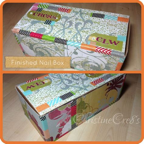 Empty Shoe Box Scrapbooking Paper Double Sided Tape Washi Tape