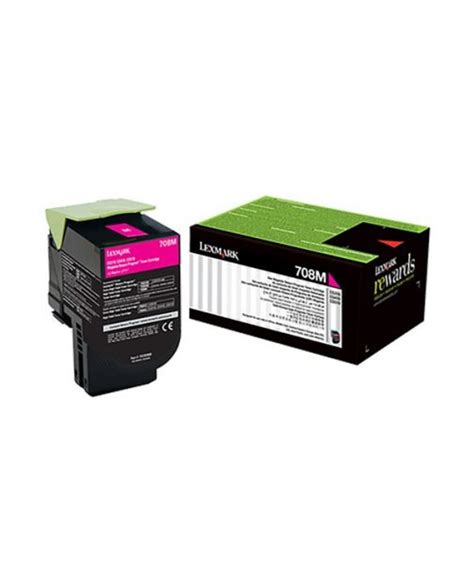 Cartucho De Toner Lexmark 708M 70C80M0 Magenta Original Para 1 000