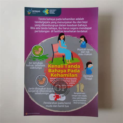 Jual Poster Tanda Bahaya Kehamilan Poster Kebidanan Pemeriksaan