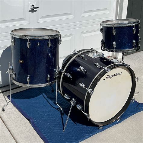 Vintage S Slingerland Gene Krupa Deluxe Outfit No N In Dark Blue