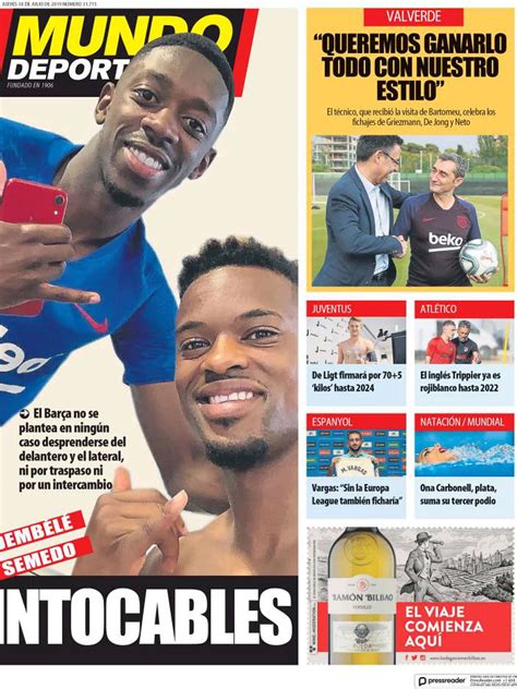 Mundo Deportivo España Jueves 18 De Julio De 2019 Infobae