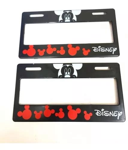 Par Porta Placas Ancho Autos Disney Mickey Mouse Ser Cuotas Sin Inter S