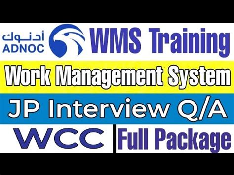 What Is Wcc Work Categorization Chart In Wms Adnoc Interview