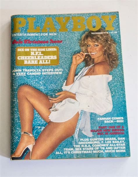 December Playboy Magazine Farrah Fawcett Cover Centerfold Janet