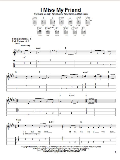 I Miss My Friend By Darryl Worley Sheet Music For Easy Guitar Tab At