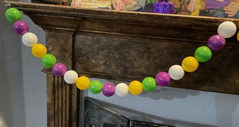 Jumbo Mardi Gras Bead Garland Indoor Outdoor Etsy