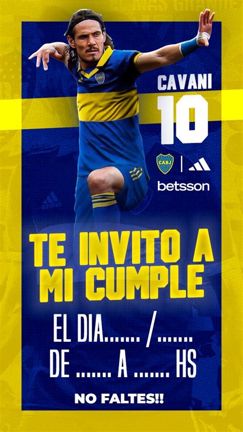 Invitación Virtual Kit imprimible gratis Boca Cavani candy bar Tortas