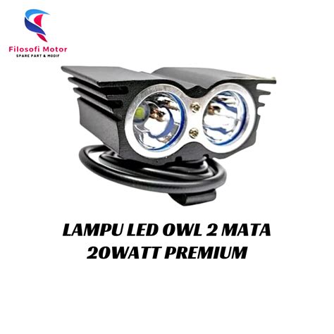 Jual Lampu Sorot Tembak Led Motor Mini Owl Mata Watt Flash