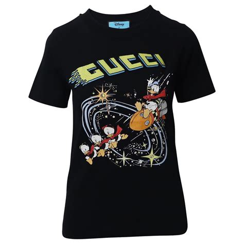 Gucci X Disney Donald Duck T Shirt In Black Cotton Ref Joli Closet