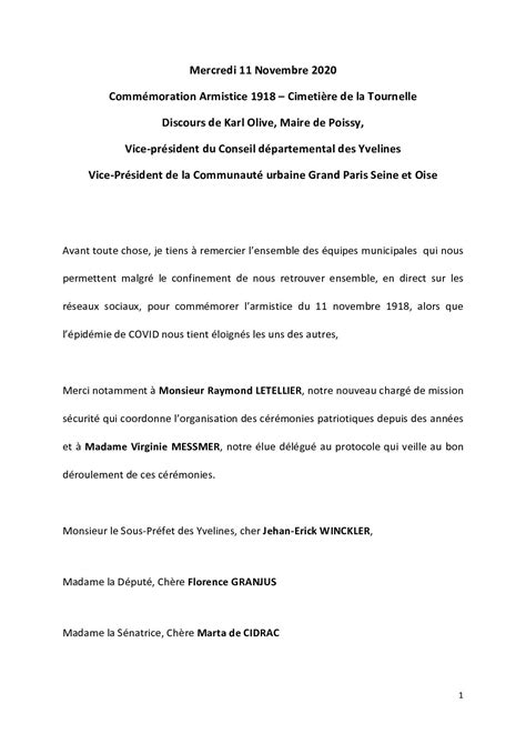 Calaméo 2020 11 11 Discours 11 Novembre