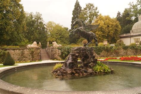 The Pegasus Fountain Is Located In The Mirabell Gardens Salzburg