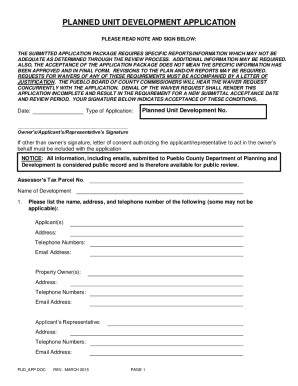 Fillable Online County Pueblo Article 2 Application Processes And