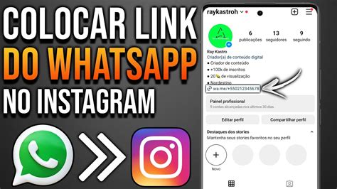 COMO COLOCAR LINK DO WHATSAPP NO INSTAGRAM YouTube