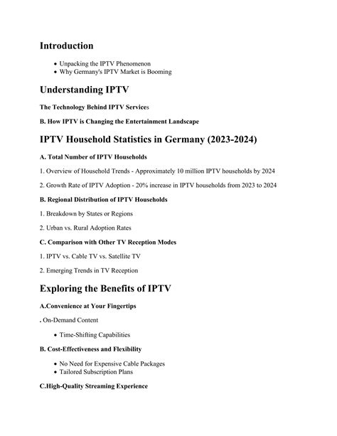 THE BEST IPTV In GERMANY For 2024 IPTVreel PDF