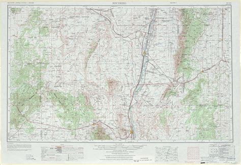 Socorro Topographic Map Nm Usgs Topo 1250000 Scale