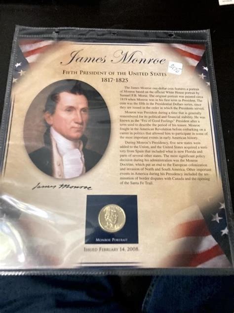 JAMES MONROE PRESIDENTIAL GOLD COIN DOLLAR | Live and Online Auctions ...