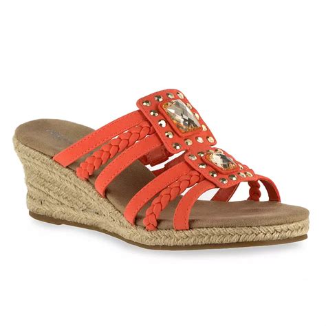 Easy Street Bazinga Womens Wedge Sandals