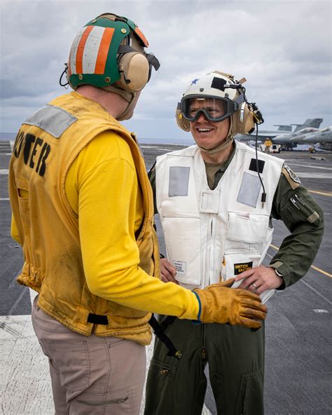 Air Force General Embarks During Carrier Strike Group Pre Deployment