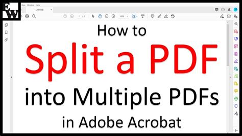 How To Split A Pdf Into Multiple Pdfs In Adobe Acrobat Older Interface