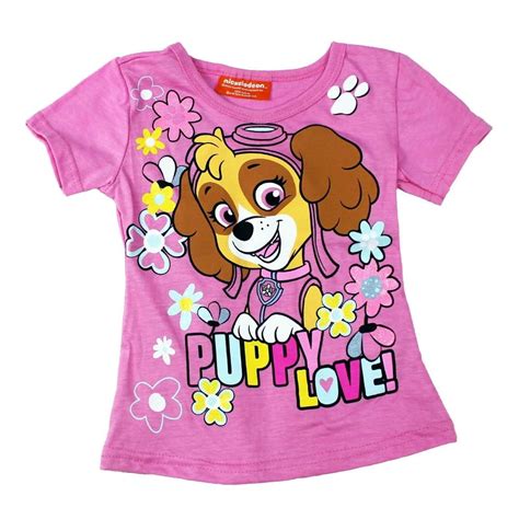 Playera Nickelodeon Paw Patrol Niña 3 Sky Puppy Love Rosa Walmart