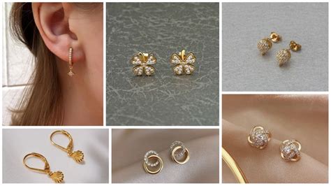 Beautiful Daily Wear Gold Earrings Designs