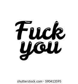 Fuck You Lettering Stock Illustration
