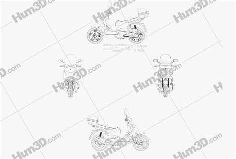 Piaggio BV250 2007 Blueprint - 3DModels.org