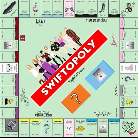 Games Custom Never Before Used Taylor Swift Monopoly Comes With All