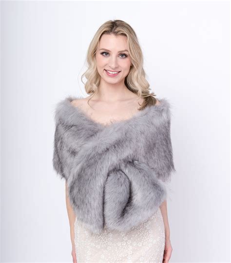 Faux Fur Stole Faux Fur Wrap Faux Fur Shawl Bridal Wrap Etsy