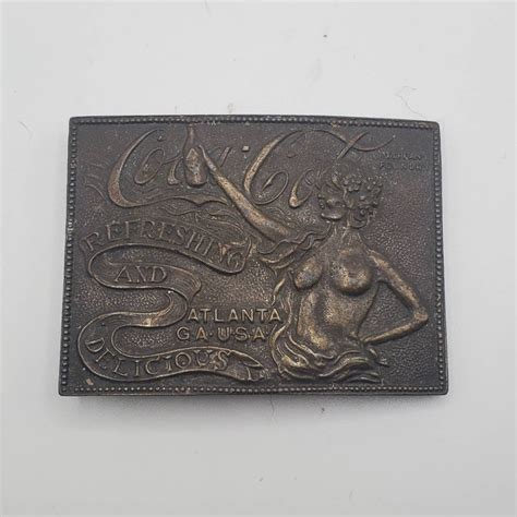 VINTAGE COCA COLA Nude Woman Belt Buckle Tiffany Foundry Made Etsy