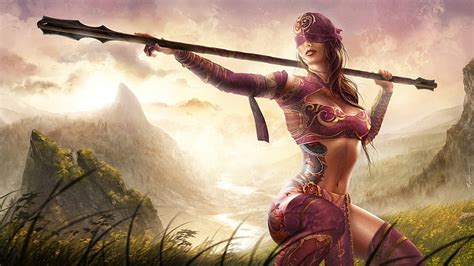 Hd Wallpaper Blindfolded Girls Spear Tattoo Warrior Women Wallpaper Flare