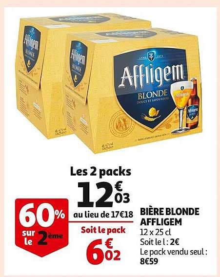 Promo Bi Re Blonde Affligem Chez Auchan Icatalogue Fr