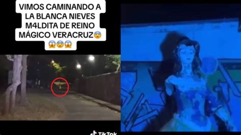 Video Captan Estatua De Blancanieves Caminando En Veracruz