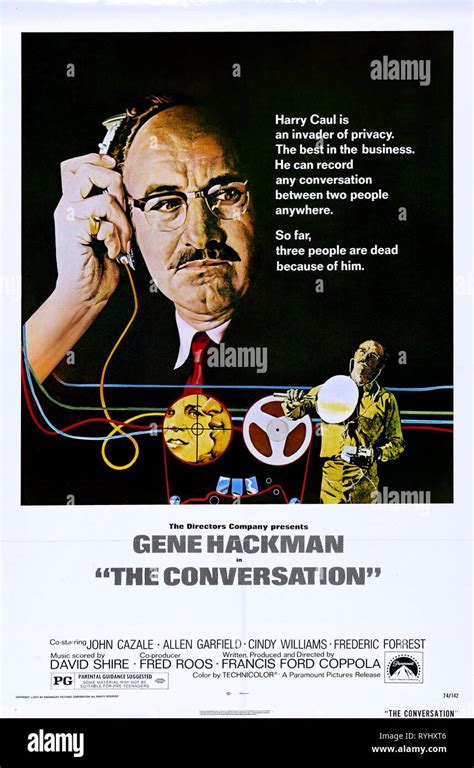 GENE HACKMAN POSTER, THE CONVERSATION, 1974 Stock Photo - Alamy