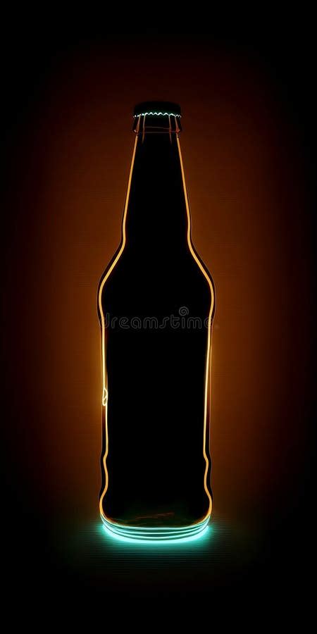 Silhouette Beer Bottle Neon Sign Bright Signboard Light Banner Beer