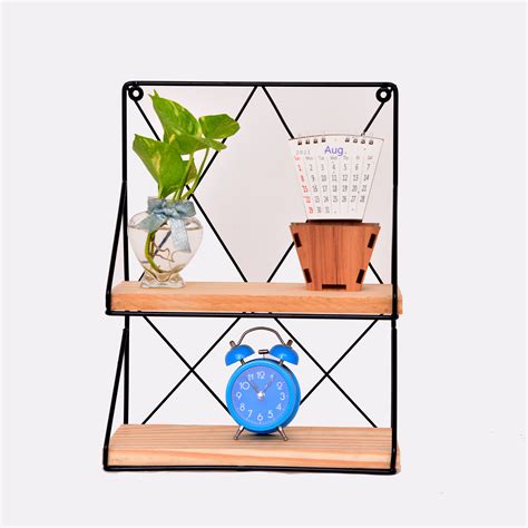 Buy Designer 2 tier Wall shelf Online in India - Wooden Street