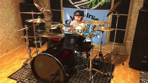 The Heretic Anthem Slipknot Drum Cover Caleb H Age 6 Youtube