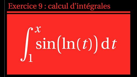 Exercice Calcul D Int Grales Terminale Pcsi Mpsi Youtube