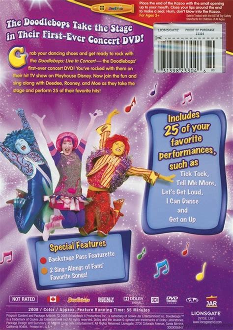 Doodlebops: Live In Concert (DVD 2008) | DVD Empire