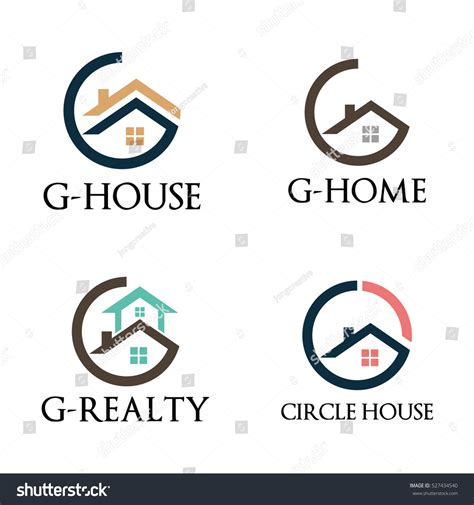 Circle G House Home Realty Logo Stock Vector Royalty Free 527434540