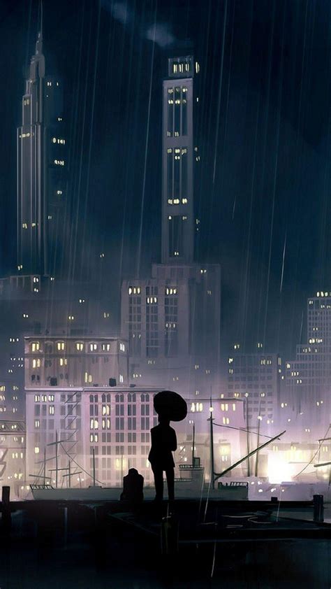 Rainy City Anime Wallpapers - Top Free Rainy City Anime Backgrounds - WallpaperAccess