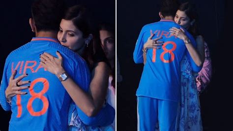 Anushka Sharma Gives A Warm Hug To Heartbroken Virat Kohli After India