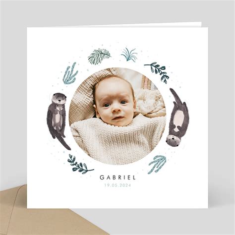 Faire Part Naissance Petite Loutre Popcarte