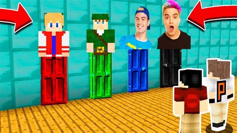 NÃO ESCOLHA A PORTA ERRADA DOS YOUTUBERS NO MINECRAFT FELIPE NETO JP