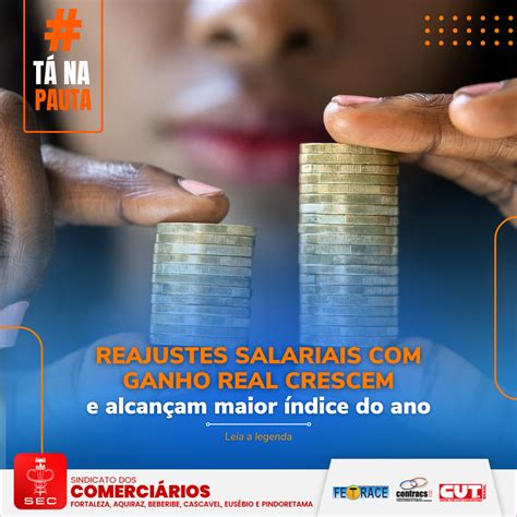 Reajustes salariais ganho real crescem e alcançam o maior índice do