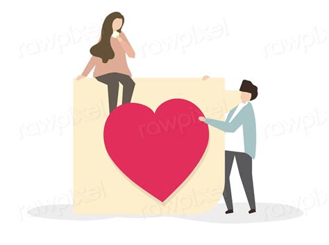 Romantic Couple In Love Illustration Premium Vector Rawpixel